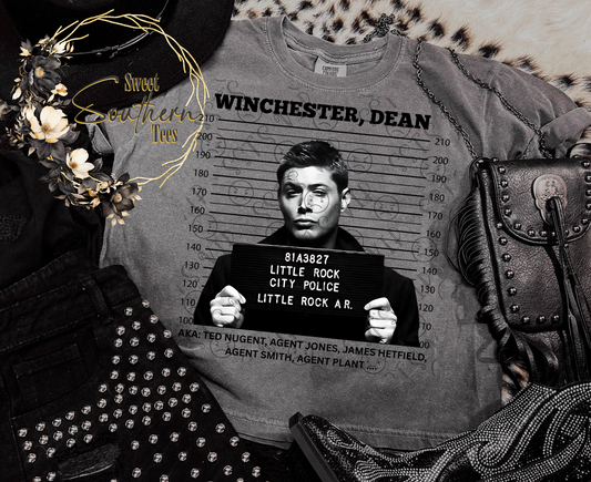 Supernatural-Dean Mugshot Black Letters