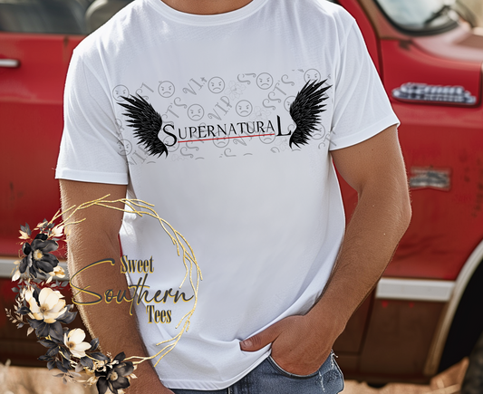 Supernatural-Logo with Wings- Black