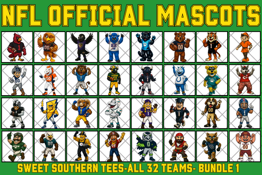 NFL Official Mascots Clipart Bundle (August Clipart Drive 2025)