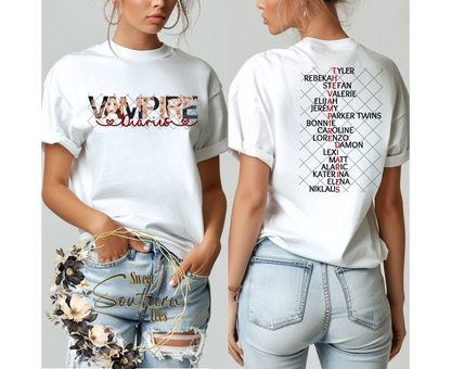 TVD-Vampire Diaries Letters, Pics, & Names- 2 piece set (black letters)