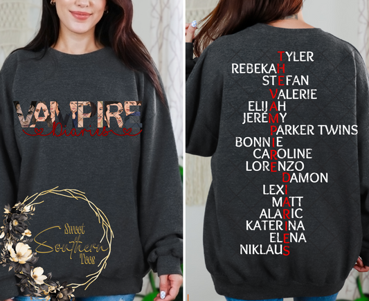 TVD-Vampire Diaries Letters, Pics & Names- 2 piece set (white letters)