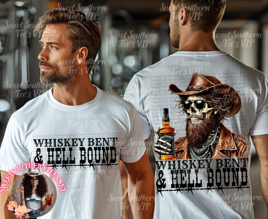 Whiskey Bent and Hell bound (black) 2 piece set