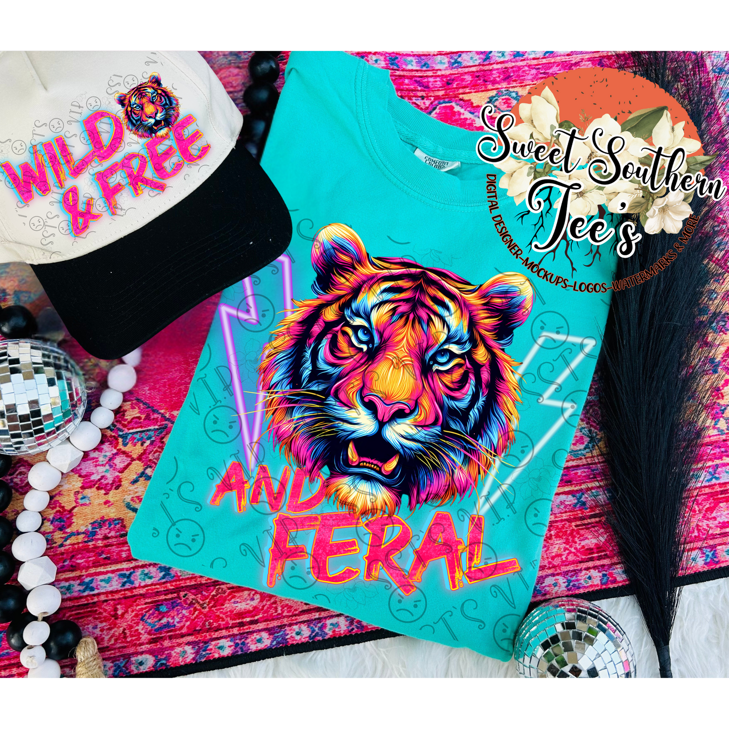 Wild, Free & Feral- Neon Tiger- 2 Piece Set (May Drive 2025)