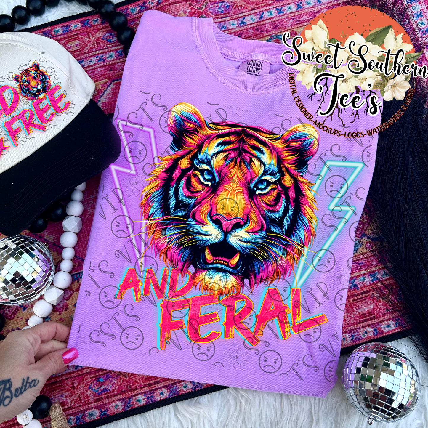 Wild, Free & Feral- Neon Tiger- 2 Piece Set (May Drive 2025)