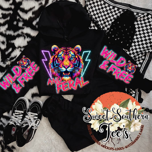 Wild, Free & Feral- Neon Tiger- 2 Piece Set (May Drive 2025)