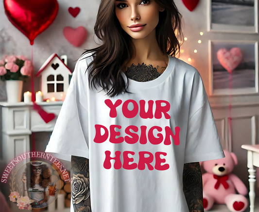 Woman-WhiteColdShoulderTshirt-Bedroom-dollhouseBG