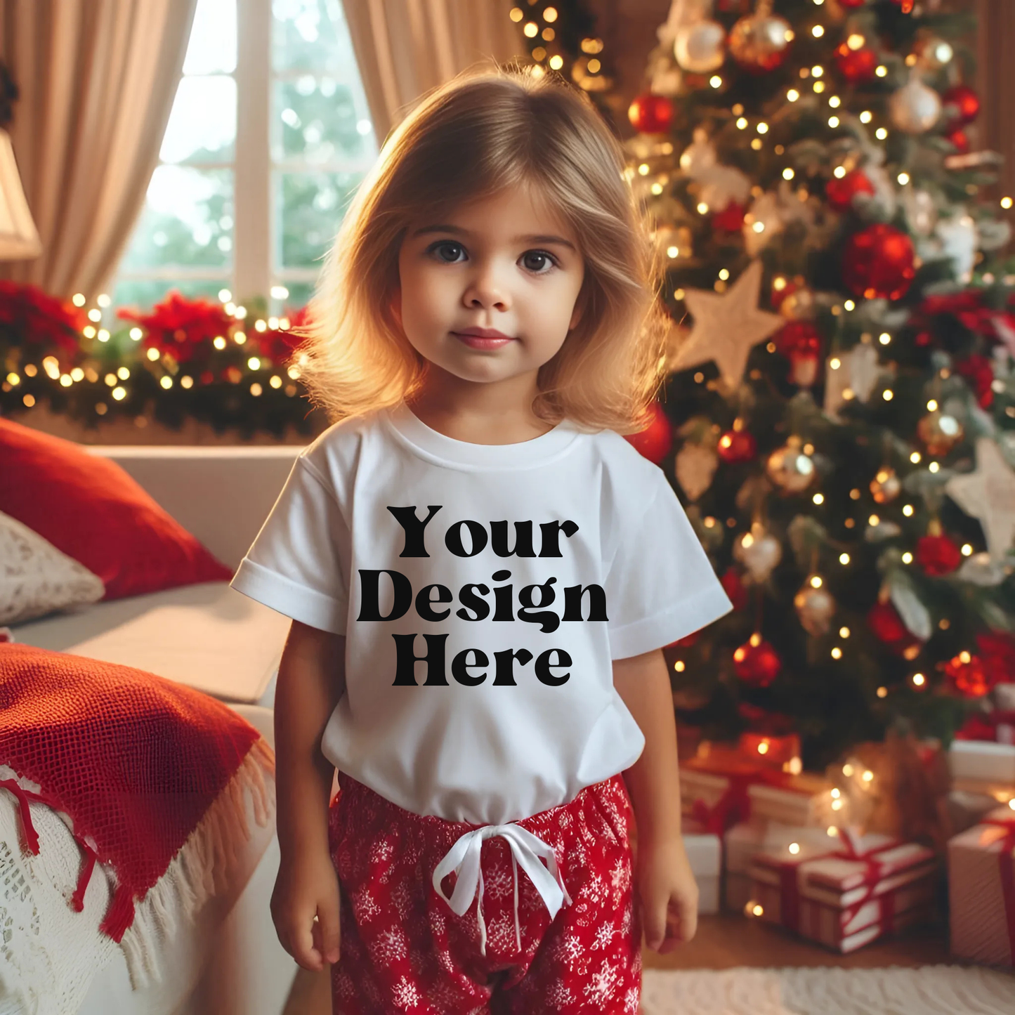 Xmas-ToddlerGirl-MessyHair-Pjs-Tree