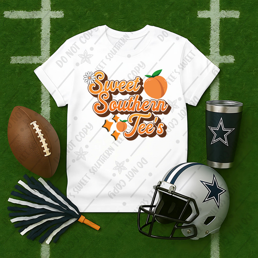 NFL Flatlay Mockups- White Tshirt- Dallas Cowboys (June Mockup Drive 2025)