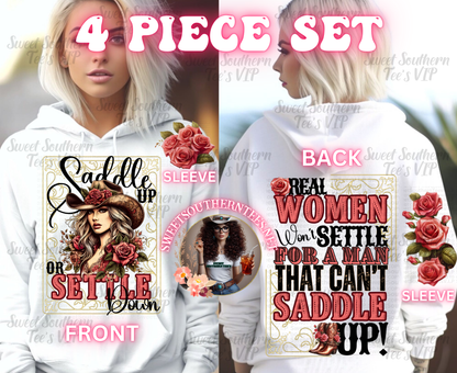 Saddle Up or Settle Down 4 piece- Western