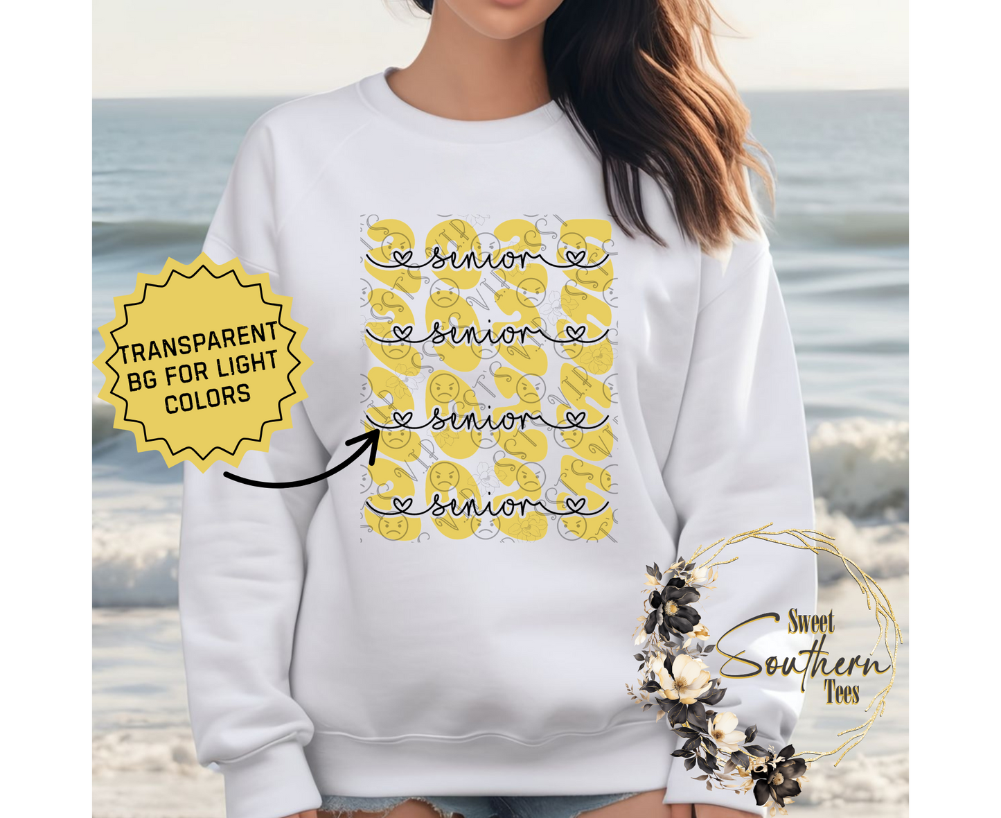 Graduation- Senior 2025 stacked Gold 2 piece set